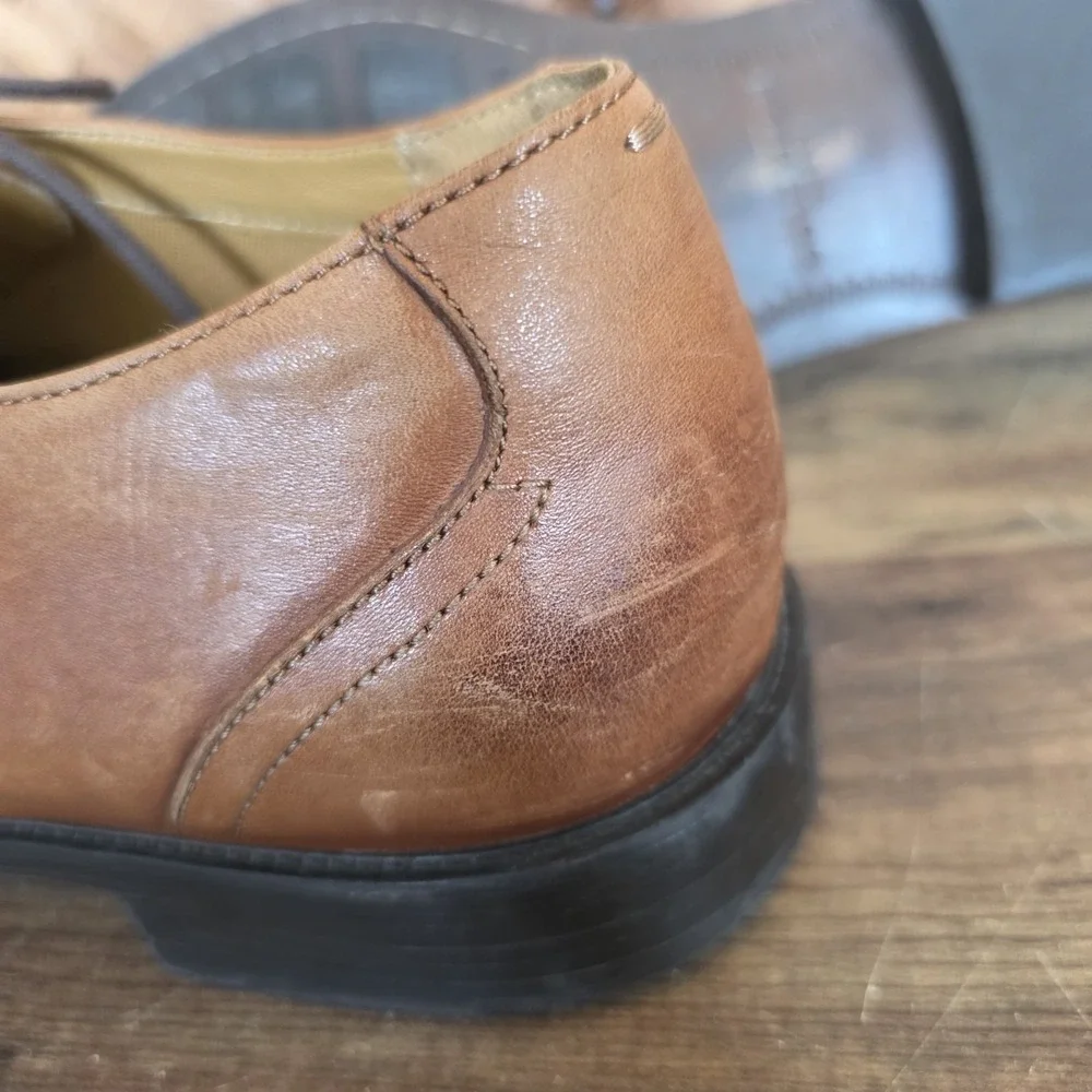 Cole Hann Shoes Men's Size 11 M Light Brown Leather Oxford Lace Up Grand